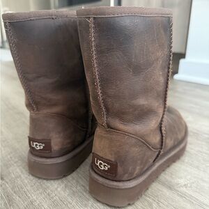 UGG Chocolate Brown Leather Boots
